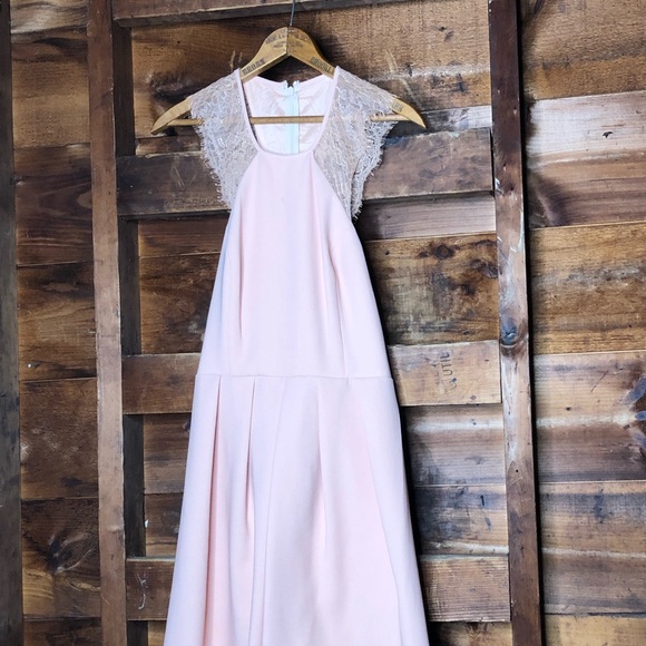 BCBGeneration Blush Pink HiLo Lace Dress - Picture 5 of 13
